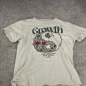 Graphic Tee with Floral Design